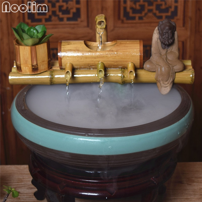 Bamboo Aquarium Water Recycling Feng Shui Decoration Tube