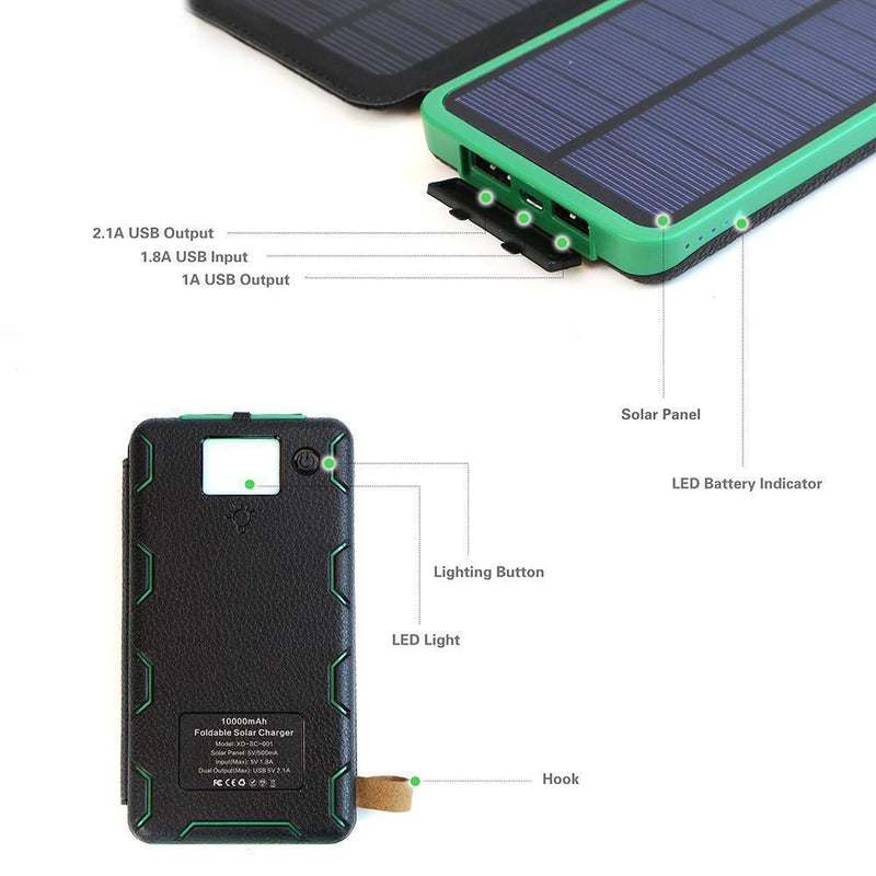 Solar 10000mAh USB Charger